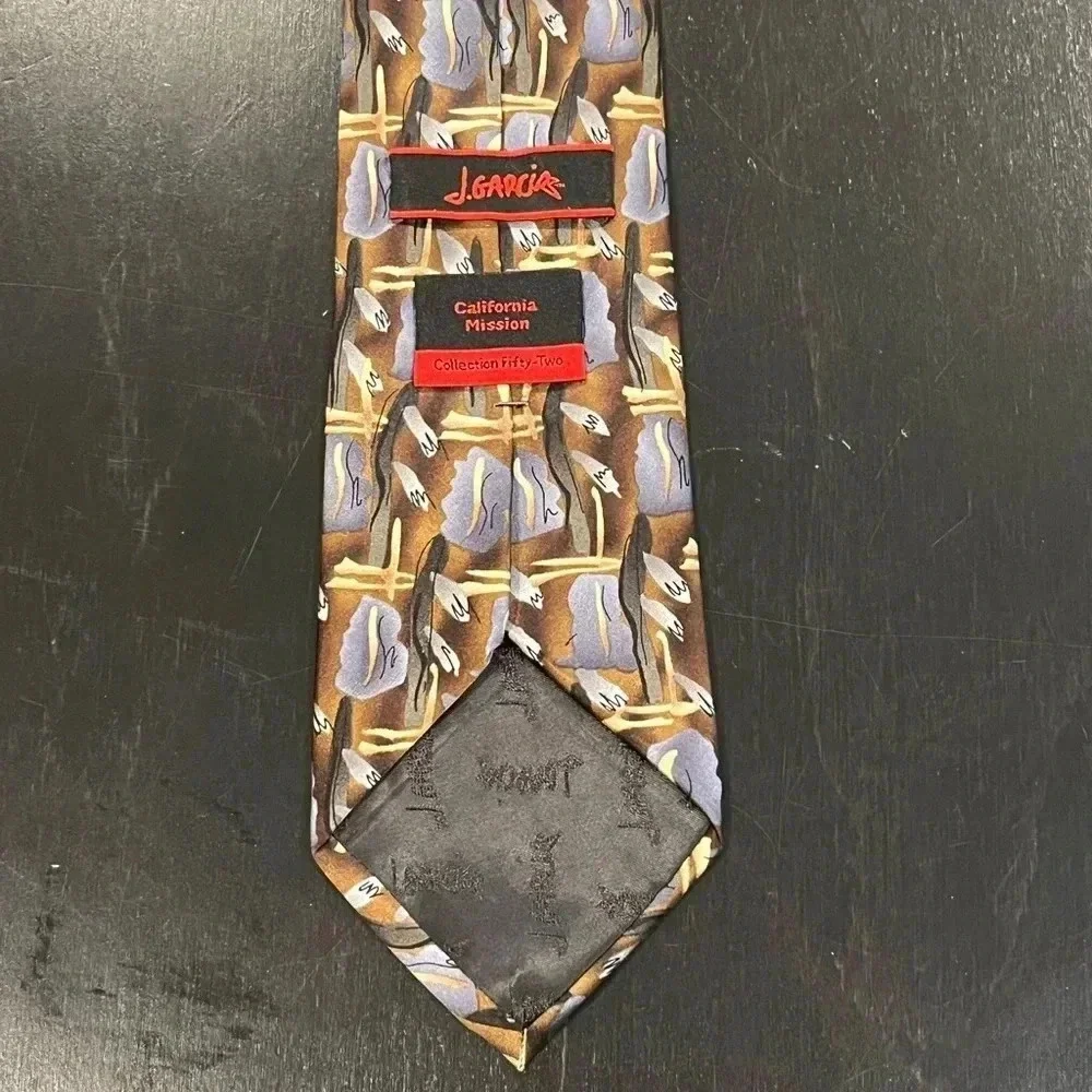 Vintage Jerry Garcia Tie California Mission Collection 52 Mens Silk Necktie Tie